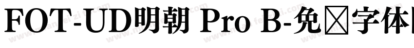 FOT-UD明朝 Pro B字体转换